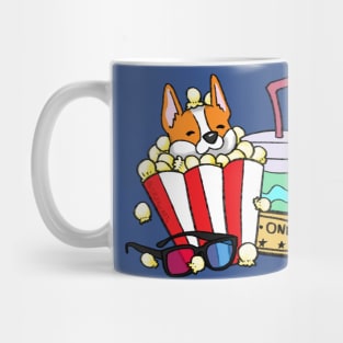 Corgi Movie Night Mug